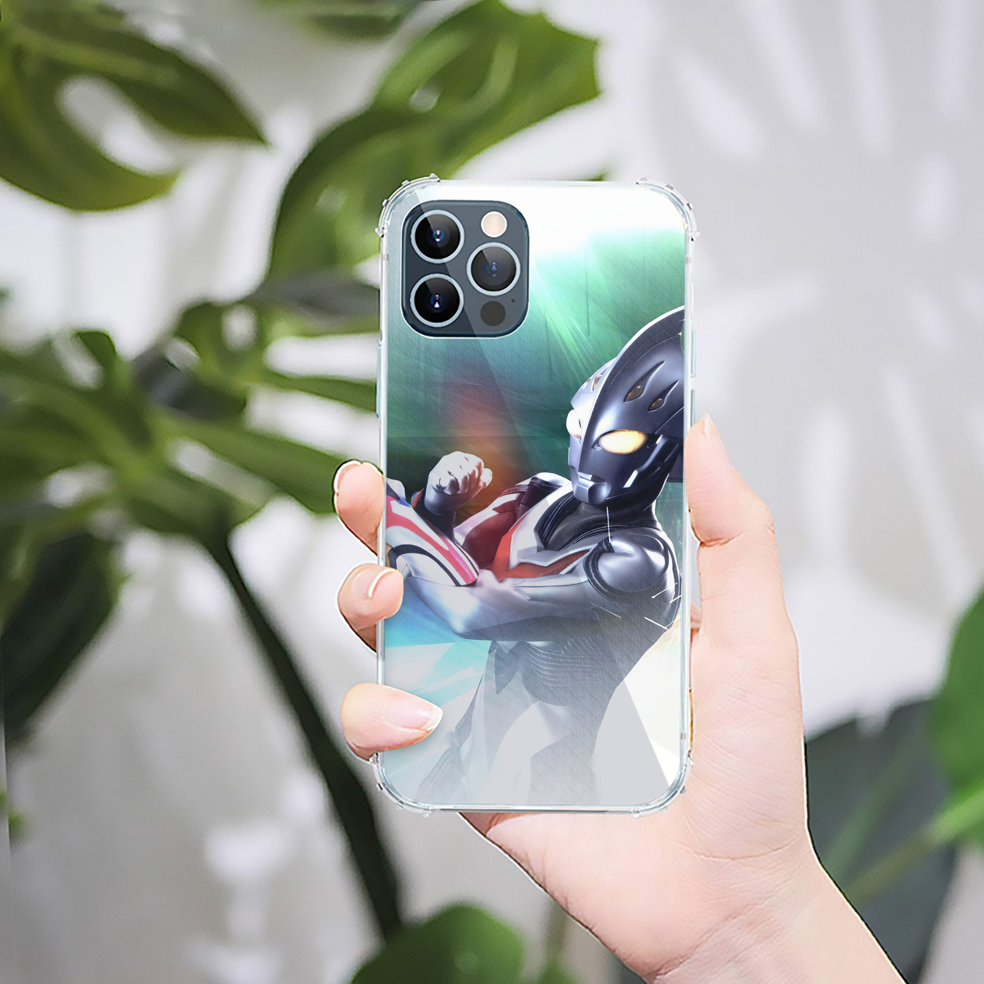 （画像用） ウルトラマン Ultraman 【iPhone 12シリーズ対応】透明スマホケース（クリアソフトケース）